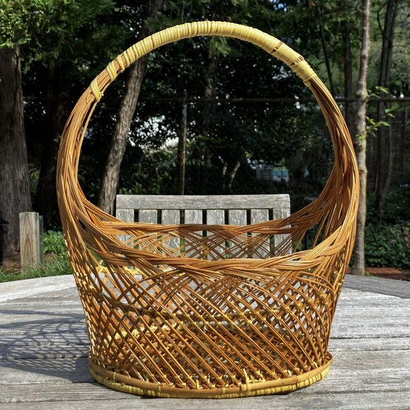 ✨Vintage Handwoven Basket with Handle - Picture 5 of 8